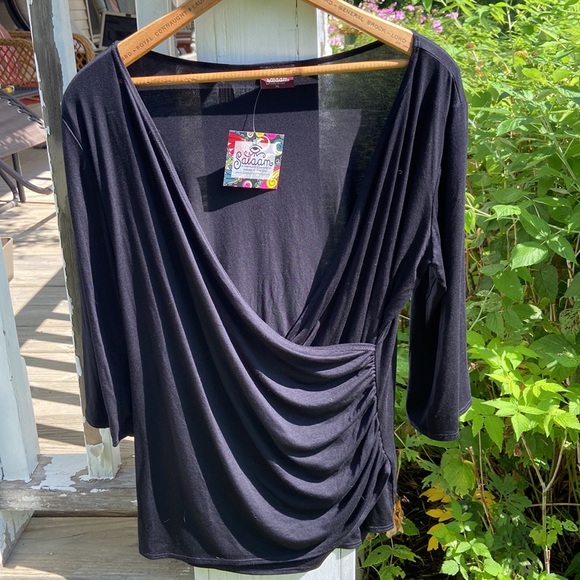 Salaam Clothing Long Sleeve Wrap Top Women's Size XL - Picture 2 of 5